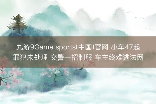 九游9Game sports(中国)官网 小车47起罪犯未处理 交警一招制服 车主终难逃法网