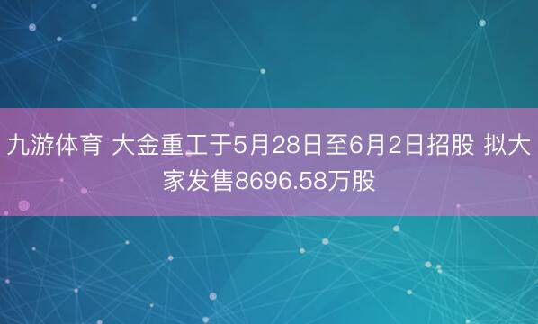 九游体育 大金重工于5月28日至6月2日招股 拟大家发售8696.58万股