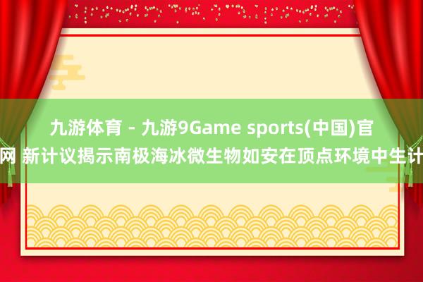九游体育 - 九游9Game sports(中国)官网 新计议揭示南极海冰微生物如安在顶点环境中生计